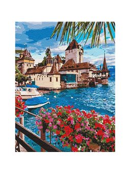Картины по номерам "Волшебная Швейцария" (big) Идейка (КНО12253)