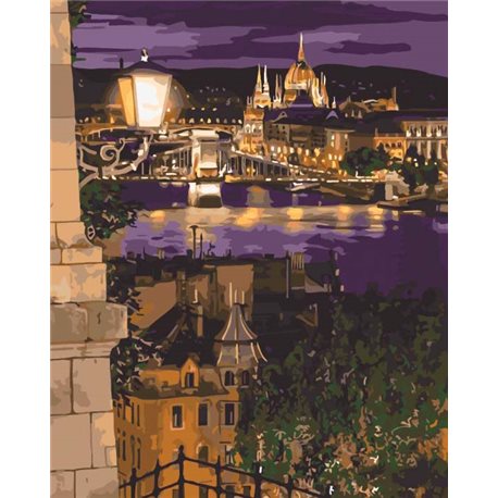 Картина по номерам "Магические краски Будапешта" Идейка (КНО3534)