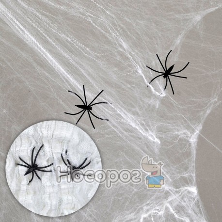 Декоративний виріб Yes! Fun Павутина біла з двома павучками 40г 973370