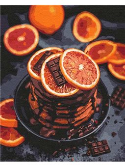 Картина за номерами "Апельсиново-шоколадна насолода" Ідейка (КНО5593)