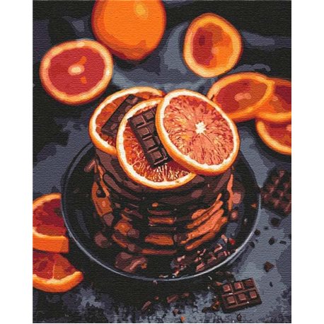 Картина за номерами "Апельсиново-шоколадна насолода" Ідейка (КНО5593)
