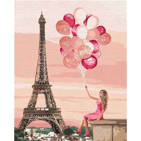 Картина по номерам "Лиловые краски Парижа" Идейка (КНО4761)