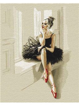 Картина по номерам "Изысканность балерины" Идейка (КНО4548)