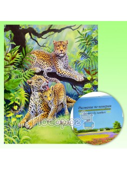 Картина за номерами KTL 1678 Сімейка леопардів
