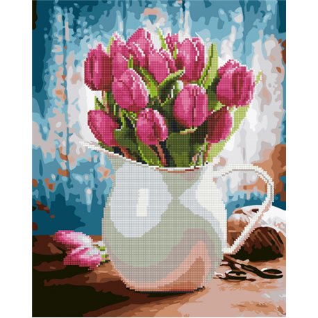 Алмазная мозаика "Тюльпанов для любимой" Brushme (GZS1140) (в коробке)
