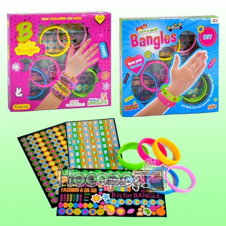 Набір браслетів Bangles №3038-4В з наклейками
