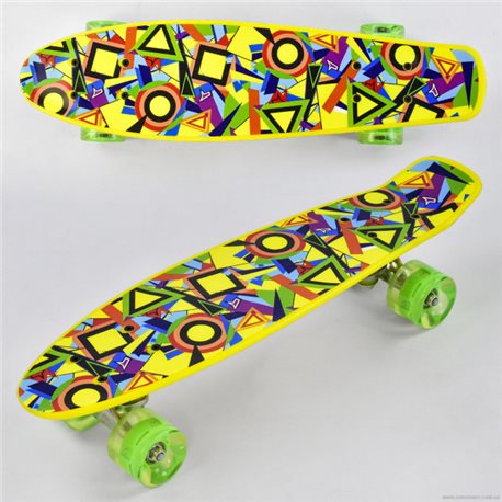 Скейт Р 11002 (8) Best Board, дошка = 55см, колеса PU, світло, d = 6см 