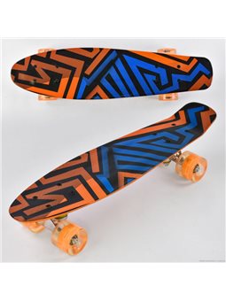 Скейт Р 13222 (8) Best Board, дошка = 55см, колеса PU, світло, d = 6см 