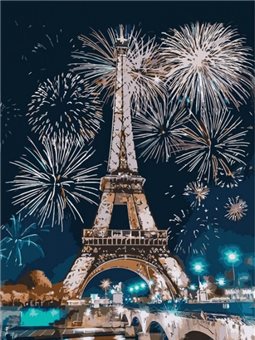 Картина по номерам "Огни Парижа" Идейка (КНО3572)