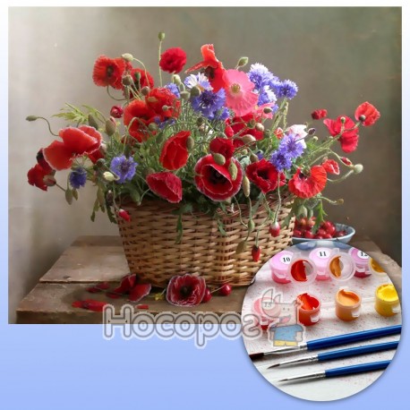 Картина по номерам Корзина с цветами RSB8226_O