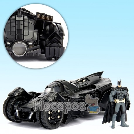 Машина металлическая Jada Бэтмен (2015) Бэтмобиль Рицарь Аркхема с фигуркой Бэтмена