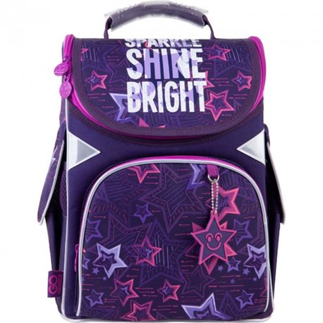 Рюкзак GoPack Education каркасный Shine bright темно-фиолетовый (GO21-5001S-6)