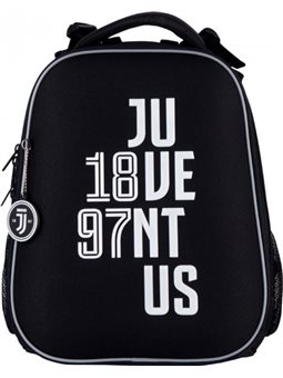 Рюкзак школьный Kite Education FC Juventus каркасный Черный (JV21-531M)