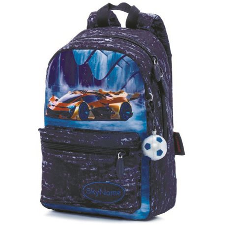 Детский рюкзак для дошкольников серый с Машиной Winner One/ Sky Name для мальчиков в садик 1104