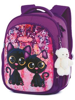 Шкільний рюкзак з ортопедичною спинкою для дівчинки Коти Winner One / SkyName R4-405