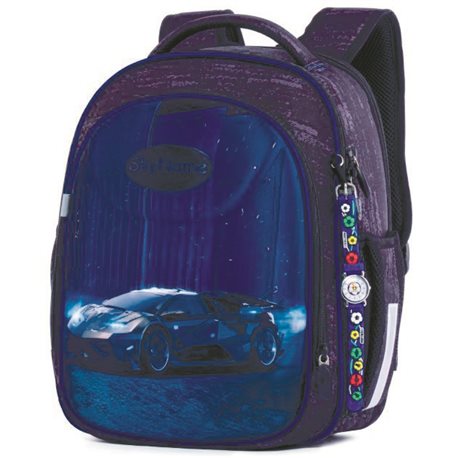 Школьный рюкзак (ранец) с ортопедической спинкой для мальчика Машина Winner One / SkyName R4-408