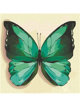 Картины по номерам "Зелёная бабочка" Идейка (КНО4208)