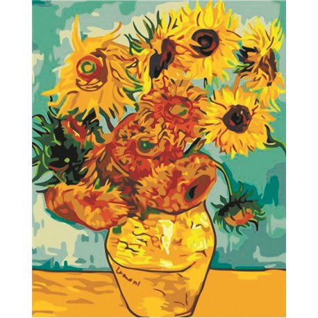 Картини за номерами "Соняшники Ван Гог" Ідейка (КНО098)