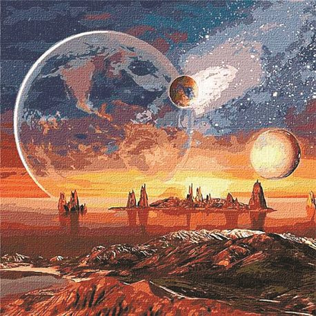 Картины по номерам "Космическая пустыня" Идейка (КН9541)