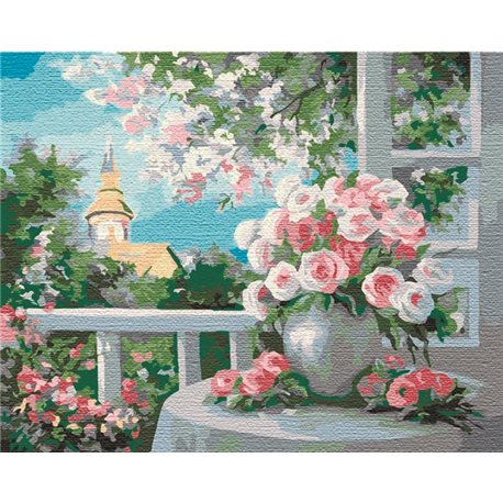 Картины по номерам "Шарм цветущего сада" Идейка (КНО2204)