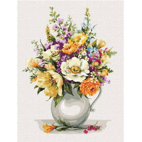 Картини за номерами "Чарівний букет квітів" Ідейка (КНО3124)