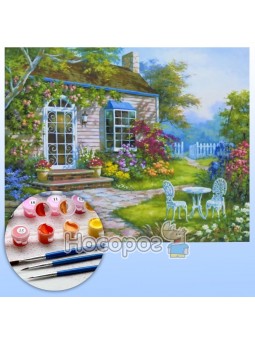 Картина по номерам KTL 1271 "Заміський будинок" 40*30 см. в коробці