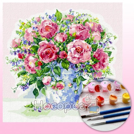 Набор для росписи по номерам Розовые розы КНО3131