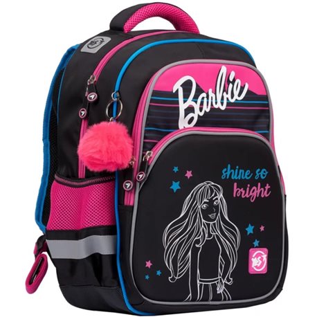 Рюкзак школьный YES S-40 "Barbie", черный / малиновый 558792