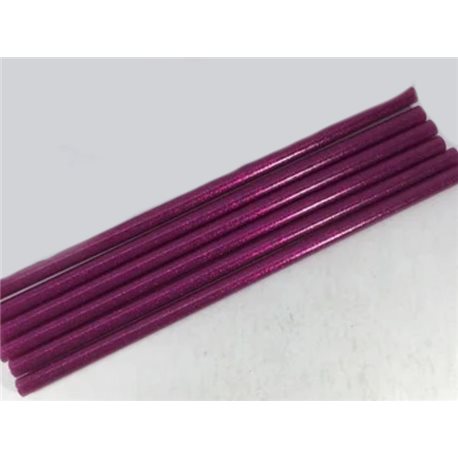 Клей для термопістолетів кольоровий з глітером 1,1-30 Рожевий 1208