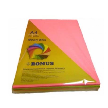 Бумага цветная А4 / 80/200 кол 4 R Mix Neon (R50935)