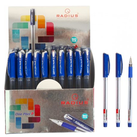 Ручка RADIUS One Plus шариковая синяя (50)