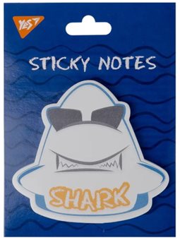 Бумага с клейким слоем YES фигурный "Shark", 104 * 93мм, 40 письмо 170250