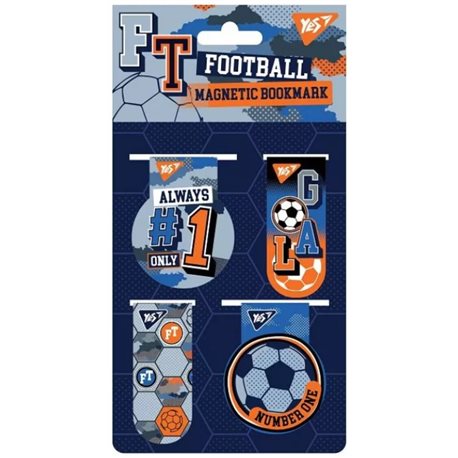 Закладки магнитные YES "Football", 4 шт 707395