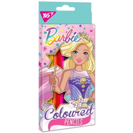 Карандаши 12/24 кол "Barbie" 290551