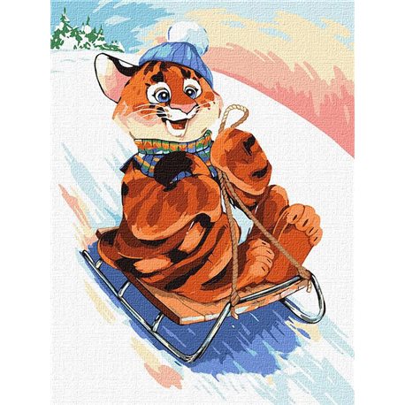 Картина по номерам "Развлечения тигра" Идейка (KHO4244)