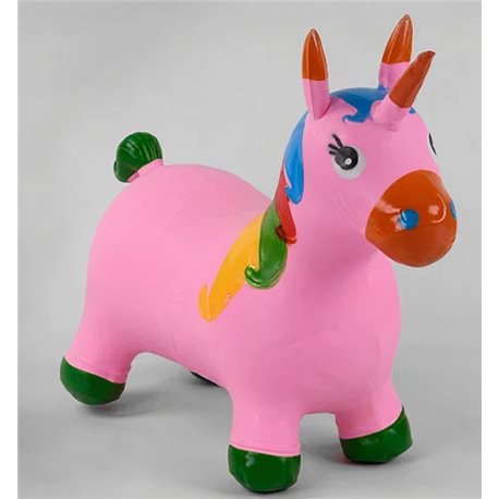 Стрибун Bambi Єдиноріг дитячий гумовий надувний рожевий (С 44708)