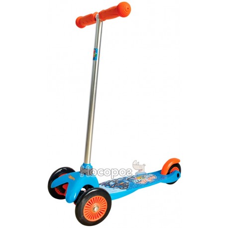 Скутер детский лицензионный HOT WHEELS (3-колесный, 2 колеса спереди, тормоза)