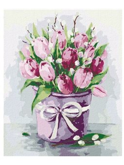 Картина по номерам Изящные тюльпаны Идейка KHO2958