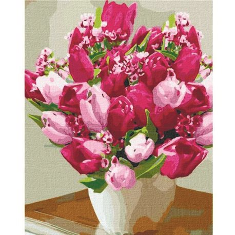 Картина по номерам "Яркие тюльпаны" Идейка (КНО3006)
