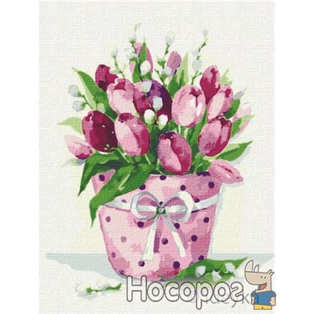 Картина по номерам "Тюльпановая нежность" Идейка (КНО3167)