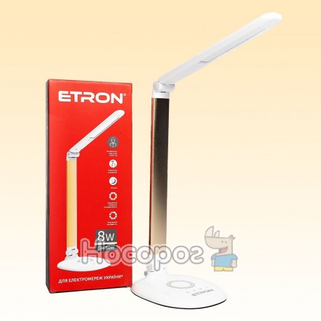 Лампа настільна світлодіодна ETRON Desk Lamp step 8W 3000-6000K White-Gold USD 1-EDL-402