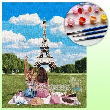 Картина по номерам "Подружки в Париже" Идейка (KHO4790)