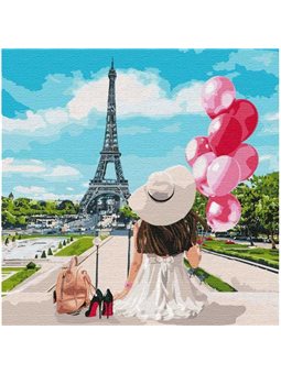 Картина за номерами "Гуляючи вулицями Парижа" Ідейки (KHO4793)