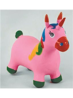 Прыгун Bambi Единорог детский резиновый надувной розовый (С 44708)