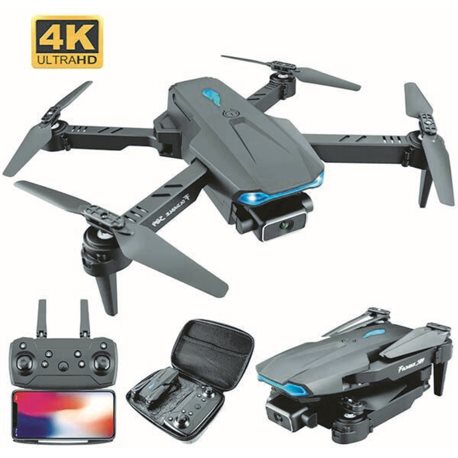 Квадрокоптер мини-дрон S-89 с Wi-fi камерой 4K и гироскопом Черный (2234884)