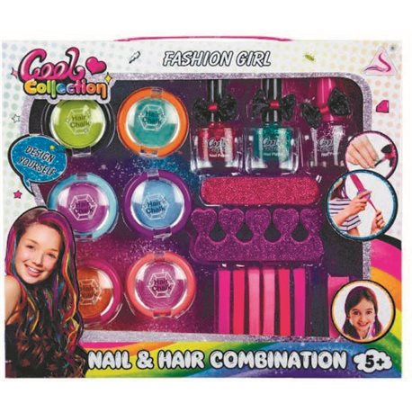 Детская косметика мелки для волос, лаки для ногтей, аксессуары J-2007