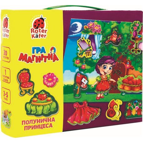 Магнитная игра для малышей "Клубничная принцесса" VT3703-03 от 3-х лет Vladi Toys