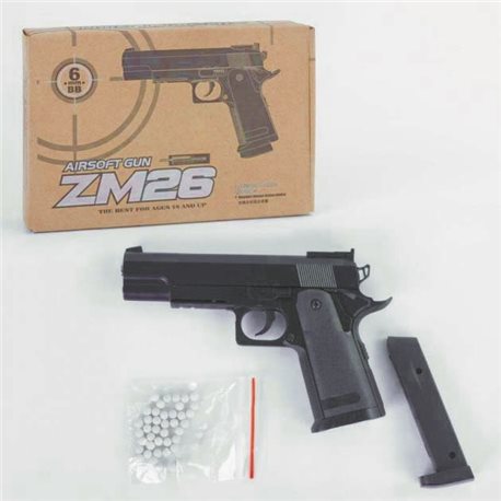 Пистолет ZM 26 L 00030 (36) на пульку, металлический, в коробке