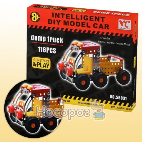 Конструктор металевий Same Toy Inteligent DIY Model Car Самоскид 58031Ut