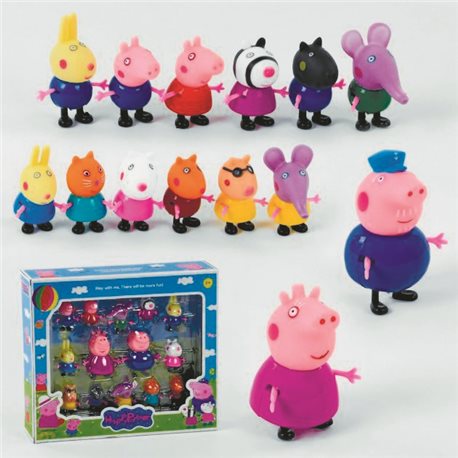 Набір гри Yangguang Іграшки Заводські фігури з мультфільму свиня Peppa 14 фігур (PP 605-14)